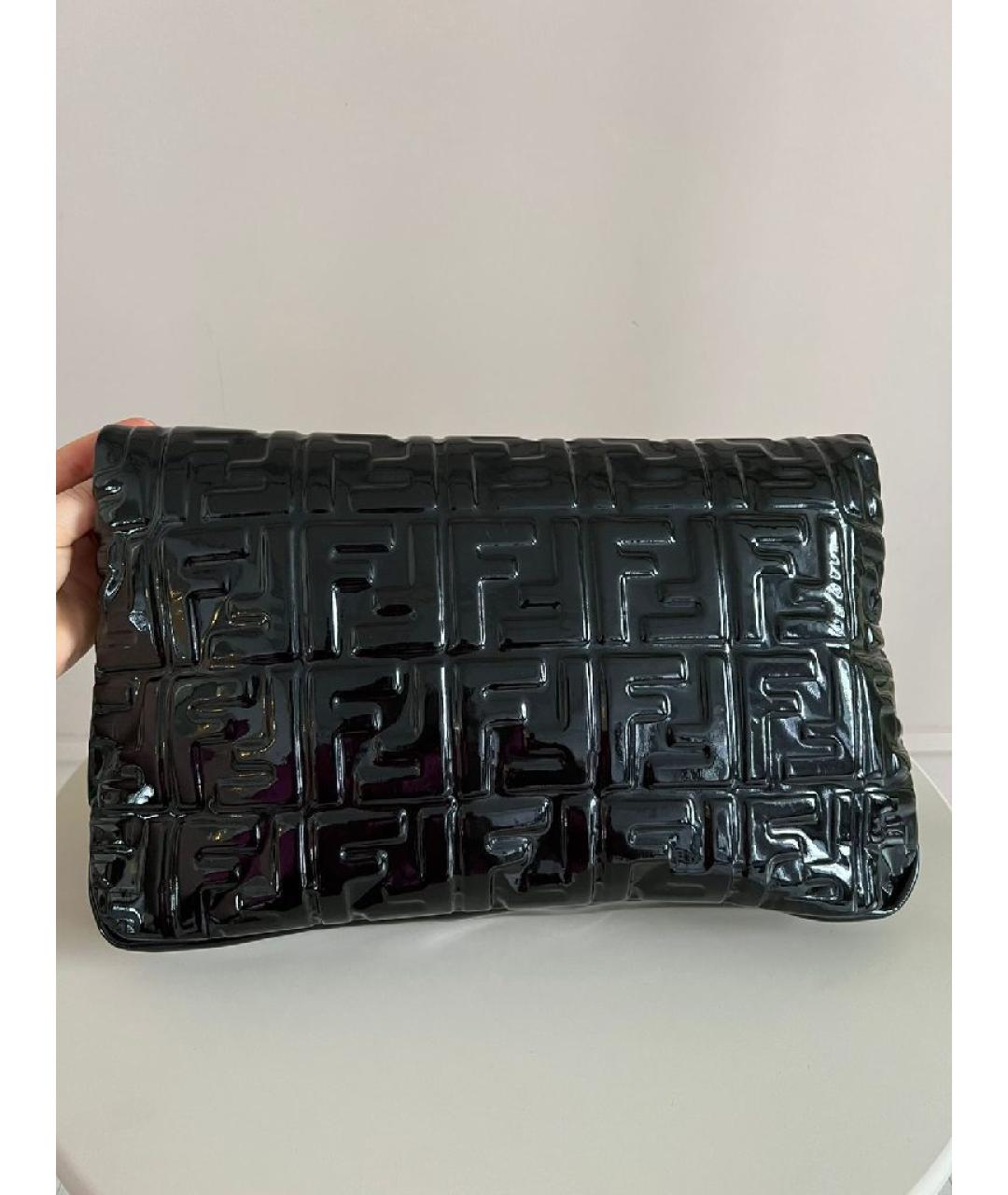 FENDI Черная кожаная сумка через плечо, фото 3