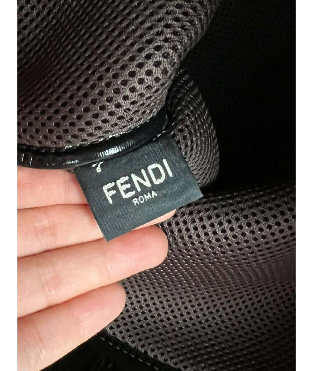FENDI Черная кожаная сумка через плечо, фото 7