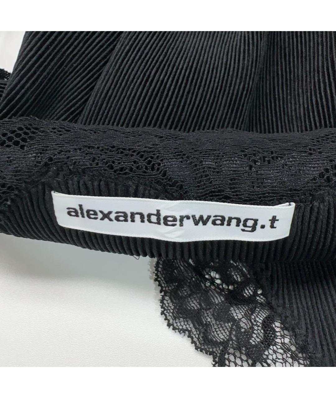 ALEXANDER WANG Черное полиэстеровое коктейльное платье, фото 2