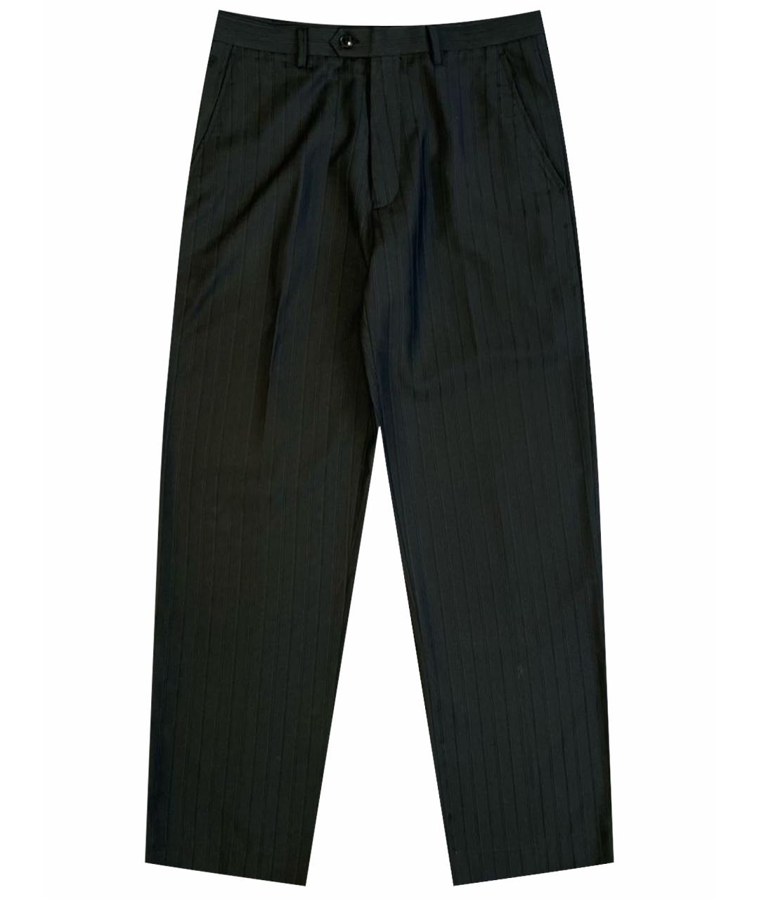 ERMENEGILDO ZEGNA Антрацитовые шерстяные классические брюки, фото 1