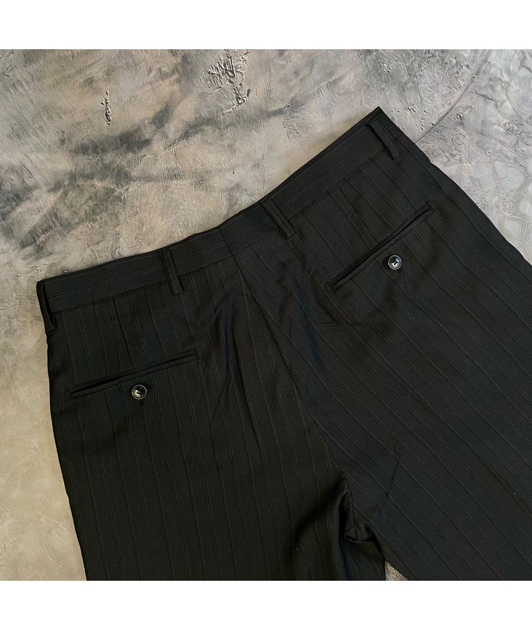 ERMENEGILDO ZEGNA Антрацитовые шерстяные классические брюки, фото 4