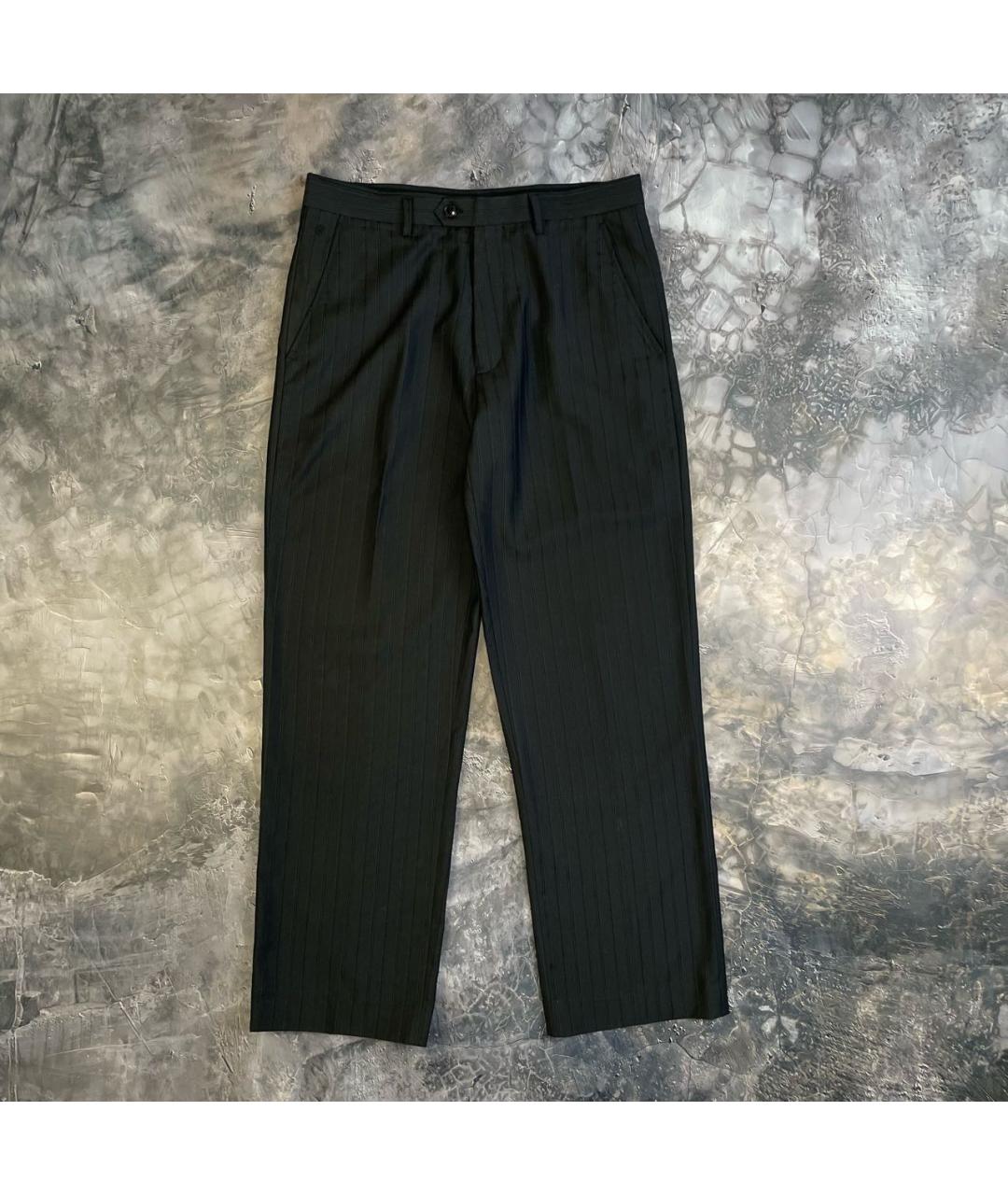 ERMENEGILDO ZEGNA Антрацитовые шерстяные классические брюки, фото 8