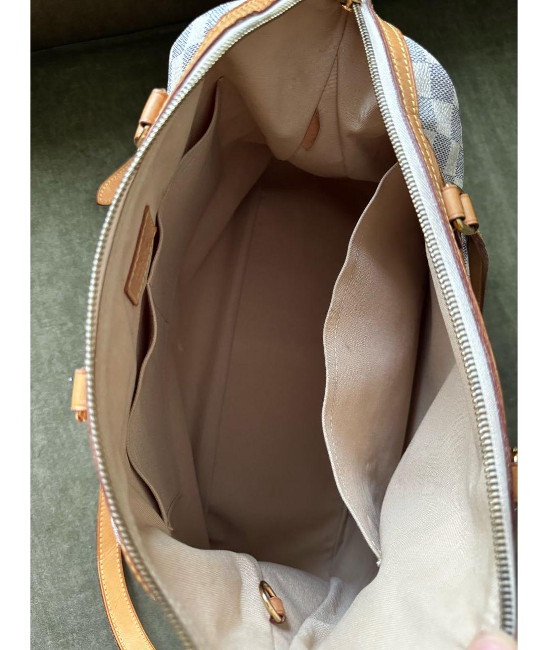 LOUIS VUITTON Бежевая кожаная сумка тоут, фото 4