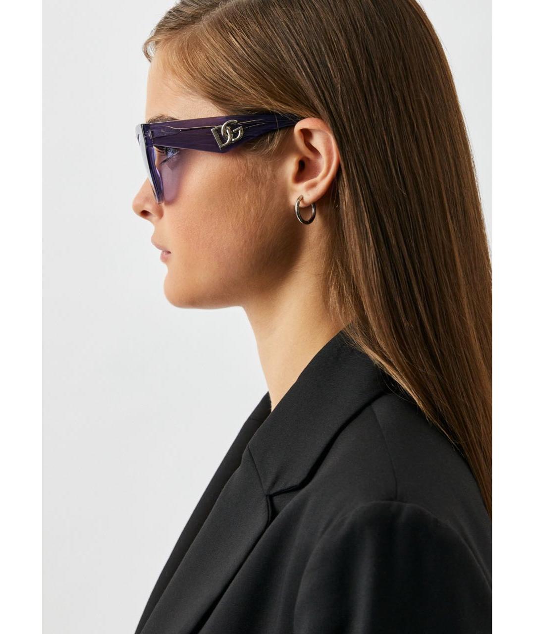 DOLCE&GABBANA Фиолетовые солнцезащитные очки, фото 8