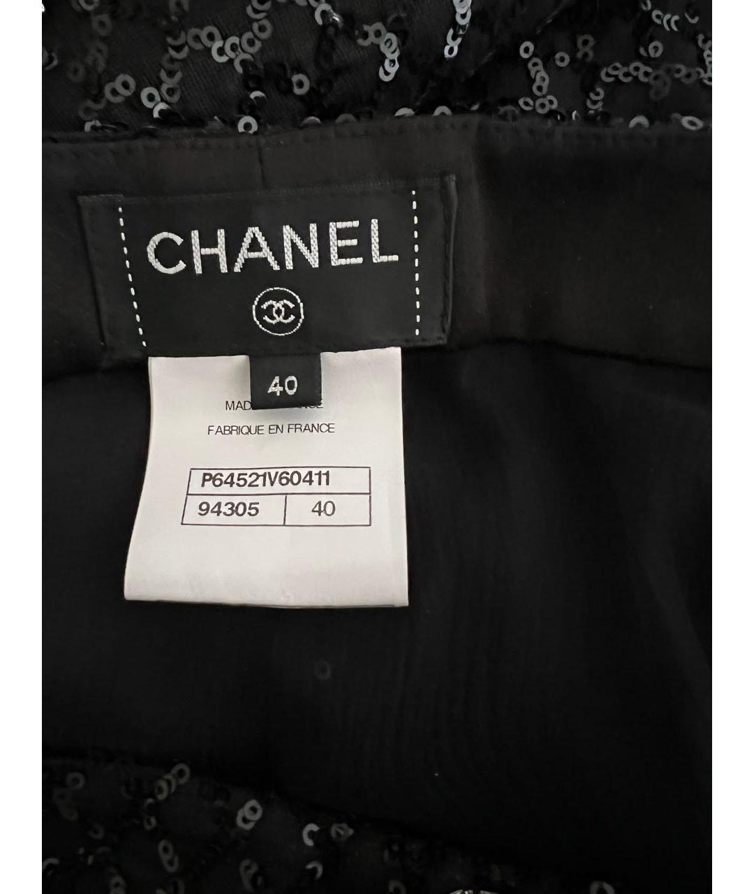 CHANEL Черные шелковые брюки широкие, фото 4