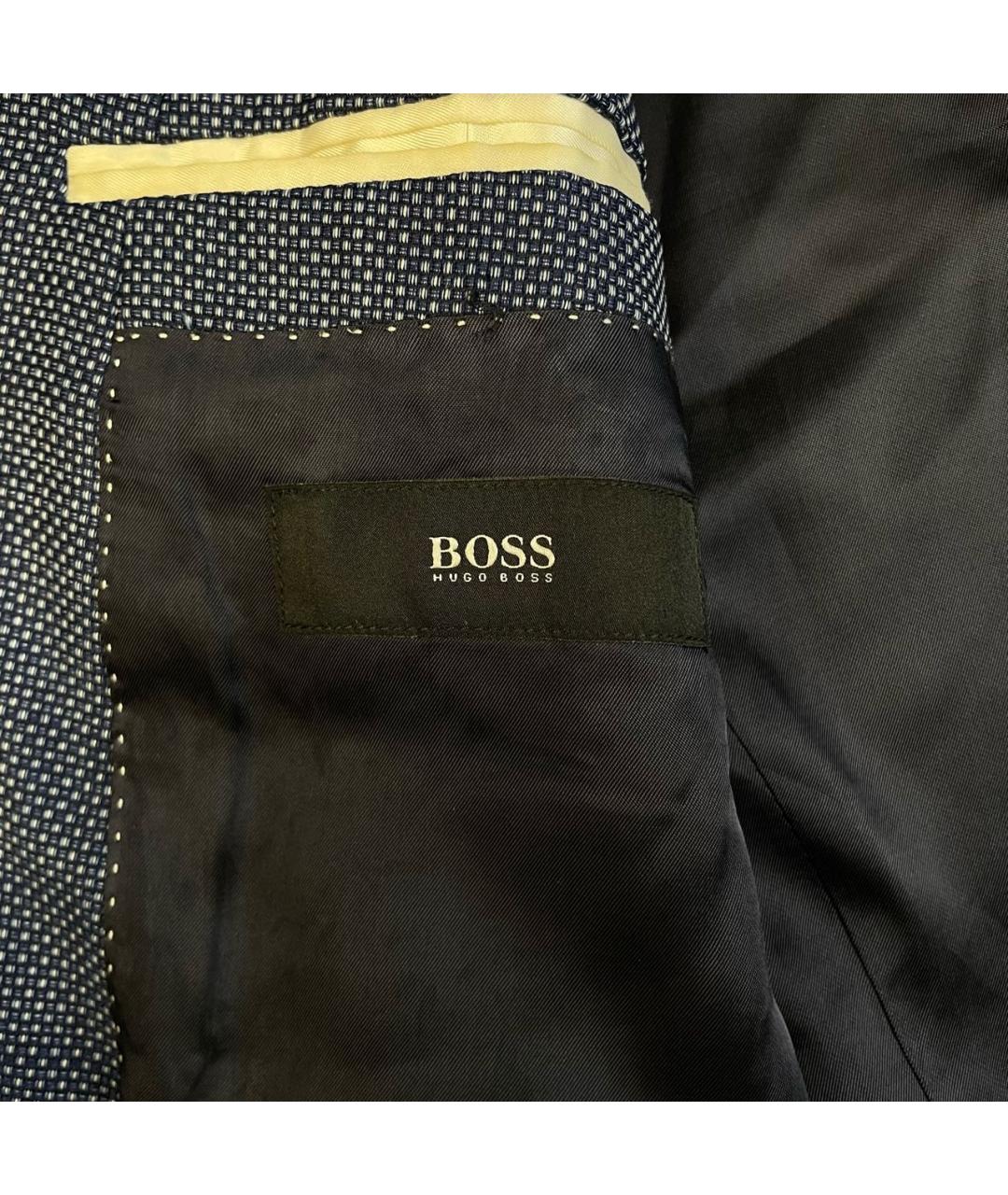 HUGO BOSS Темно-синий шерстяной пиджак, фото 5
