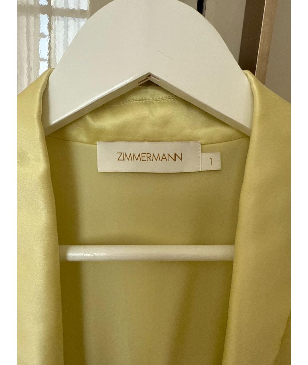 ZIMMERMANN Желтое шелковое коктейльное платье, фото 4