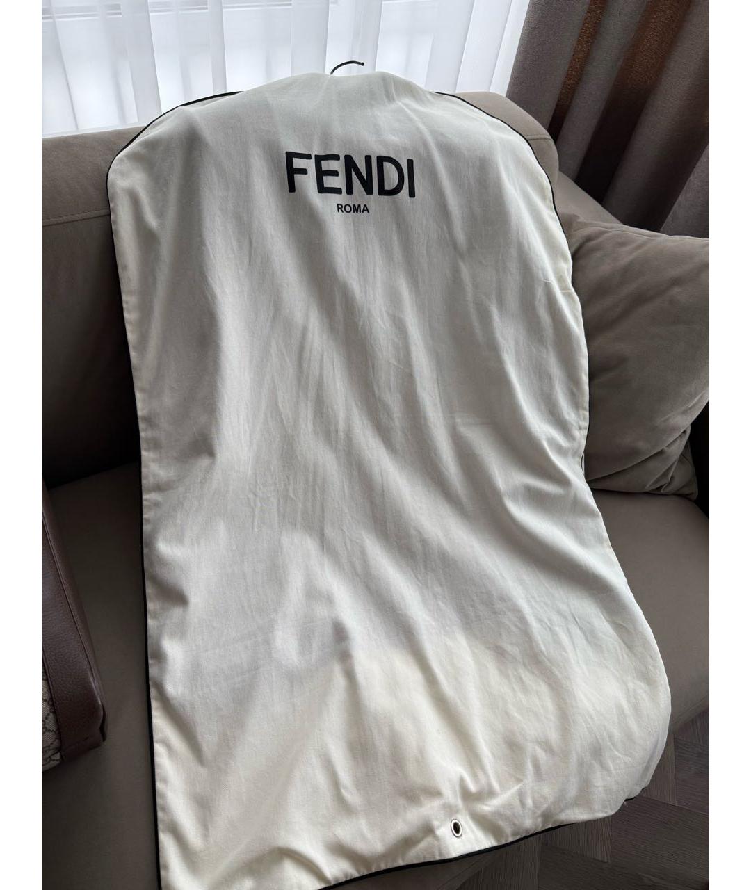 FENDI Коричневый шелковый жакет/пиджак, фото 7