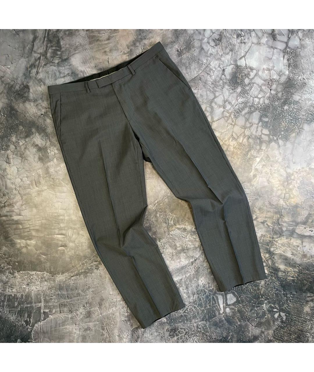 HUGO BOSS Антрацитовые шерстяные классические брюки, фото 9