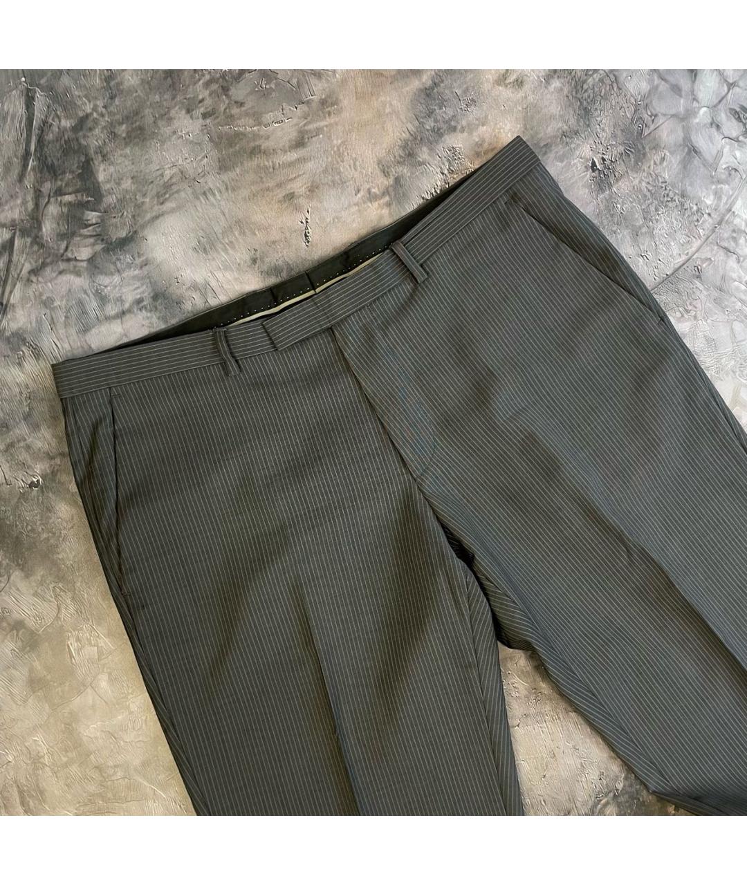 HUGO BOSS Антрацитовые шерстяные классические брюки, фото 2