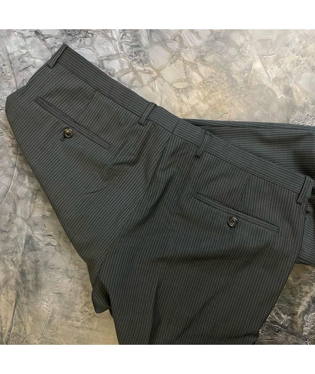 HUGO BOSS Антрацитовые шерстяные классические брюки, фото 4