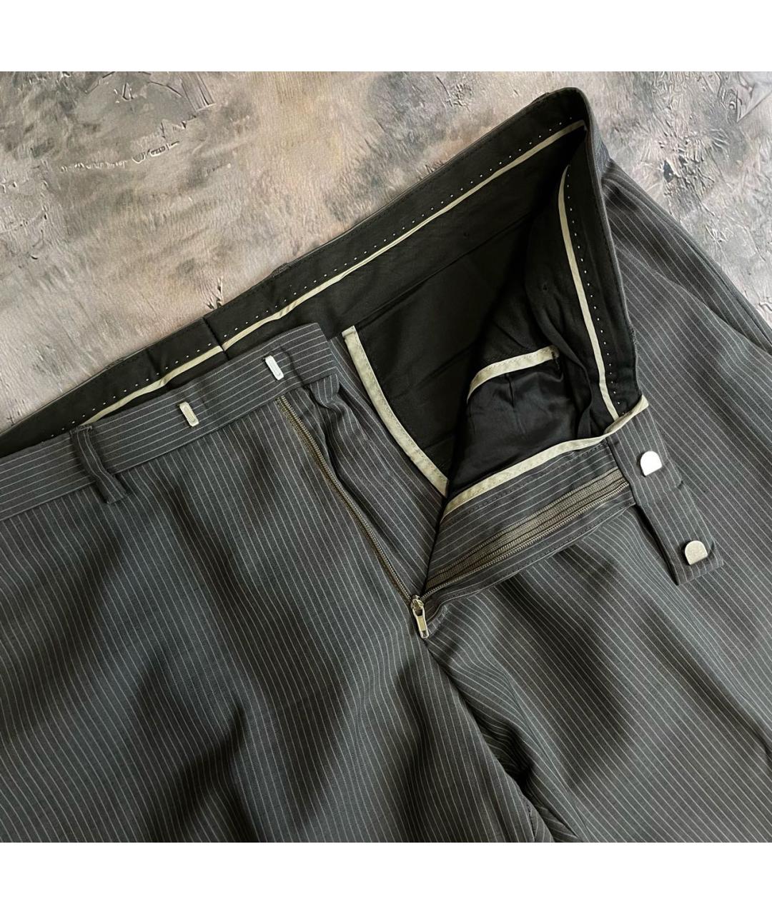 HUGO BOSS Антрацитовые шерстяные классические брюки, фото 5