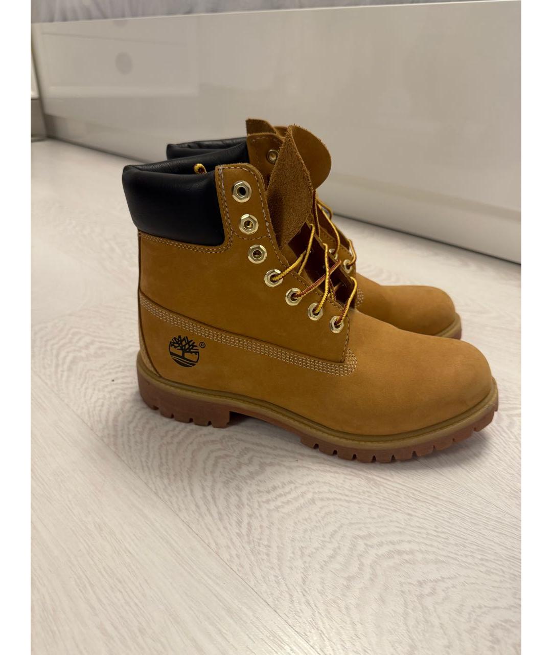 TIMBERLAND Оранжевое замшевые высокие ботинки, фото 2