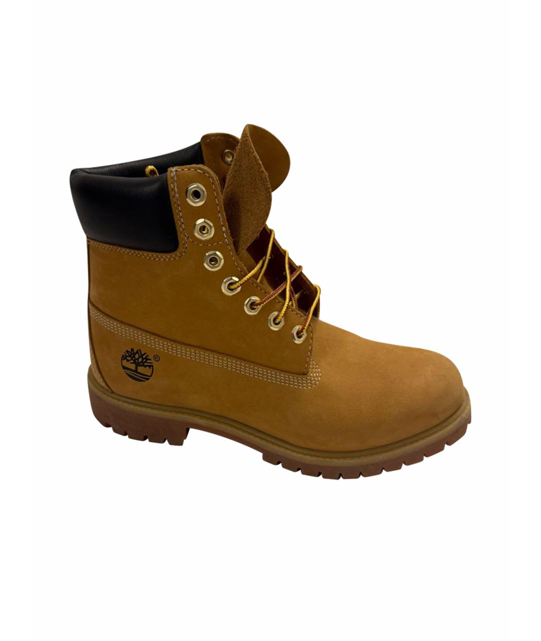 TIMBERLAND Оранжевое замшевые высокие ботинки, фото 1