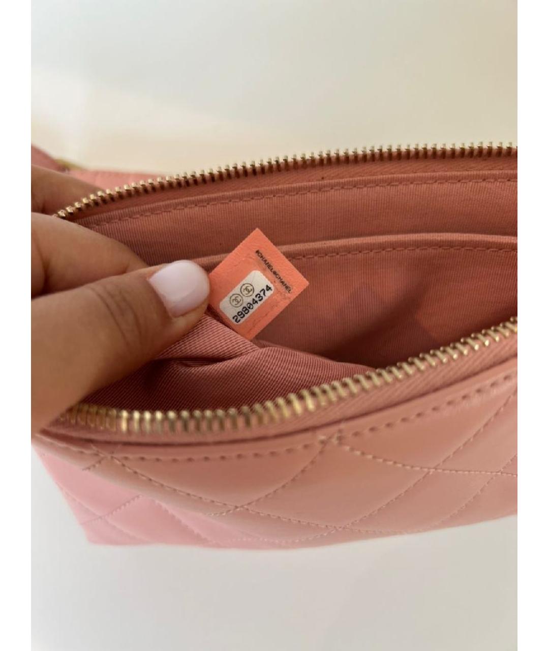 CHANEL Розовая кожаная сумка через плечо, фото 7