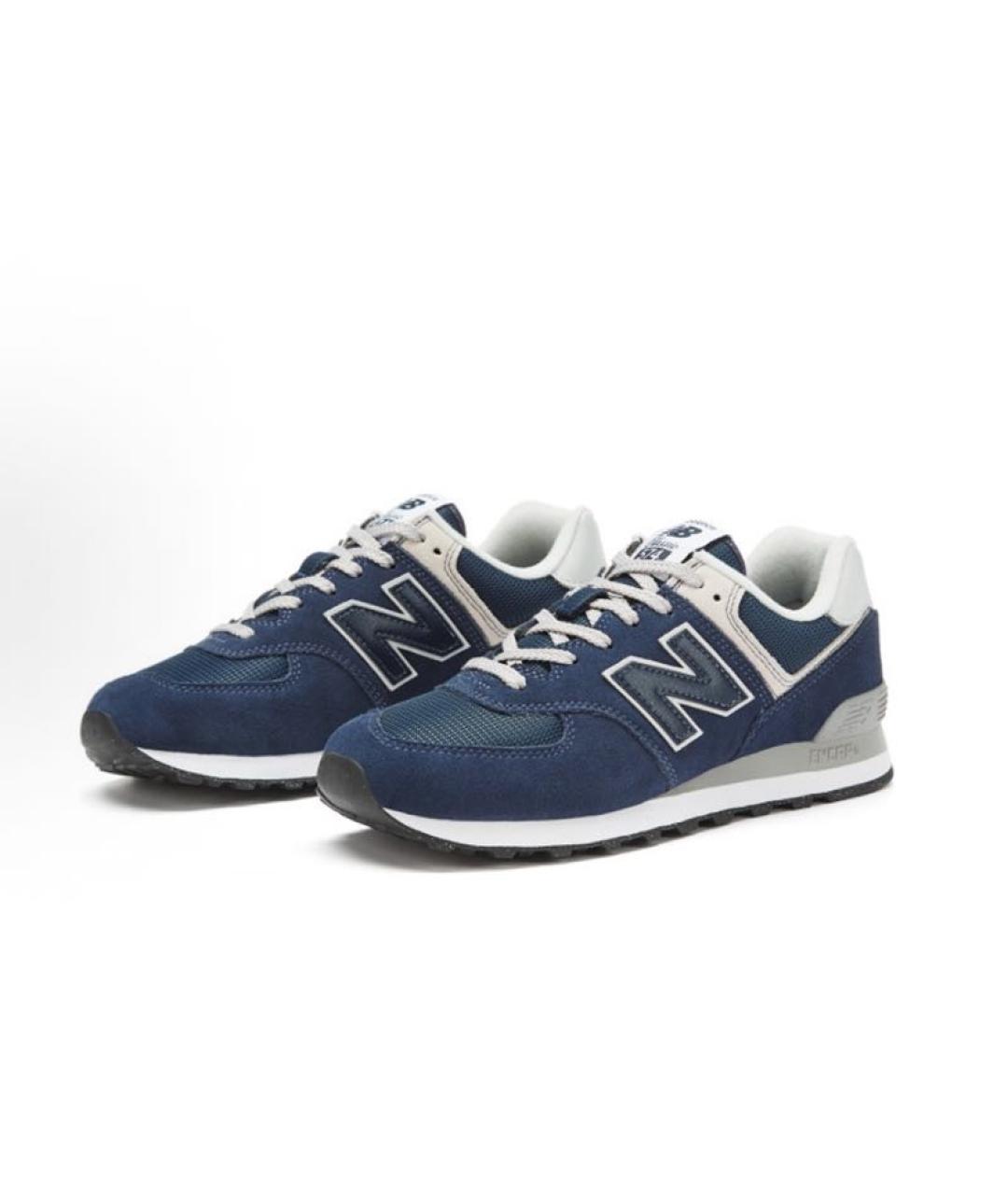NEW BALANCE Темно-синие замшевые низкие кроссовки / кеды, фото 2