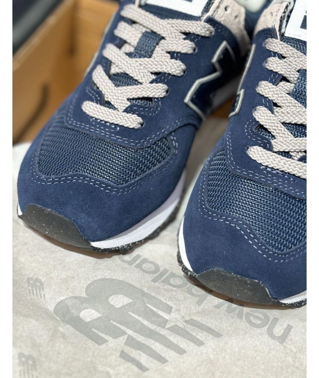 NEW BALANCE Темно-синие замшевые низкие кроссовки / кеды, фото 8