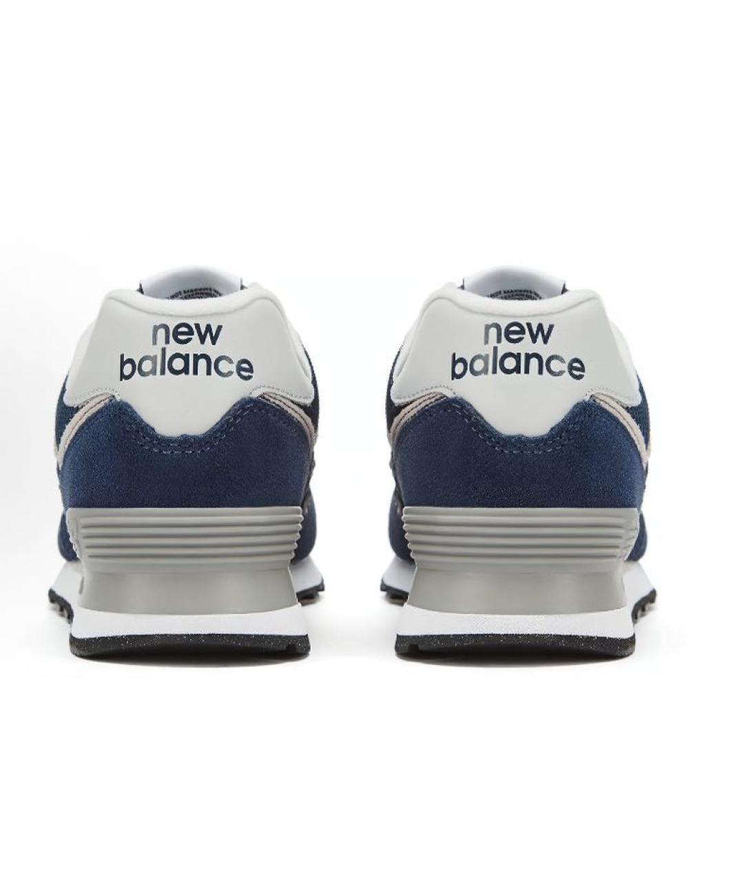 NEW BALANCE Темно-синие замшевые низкие кроссовки / кеды, фото 4