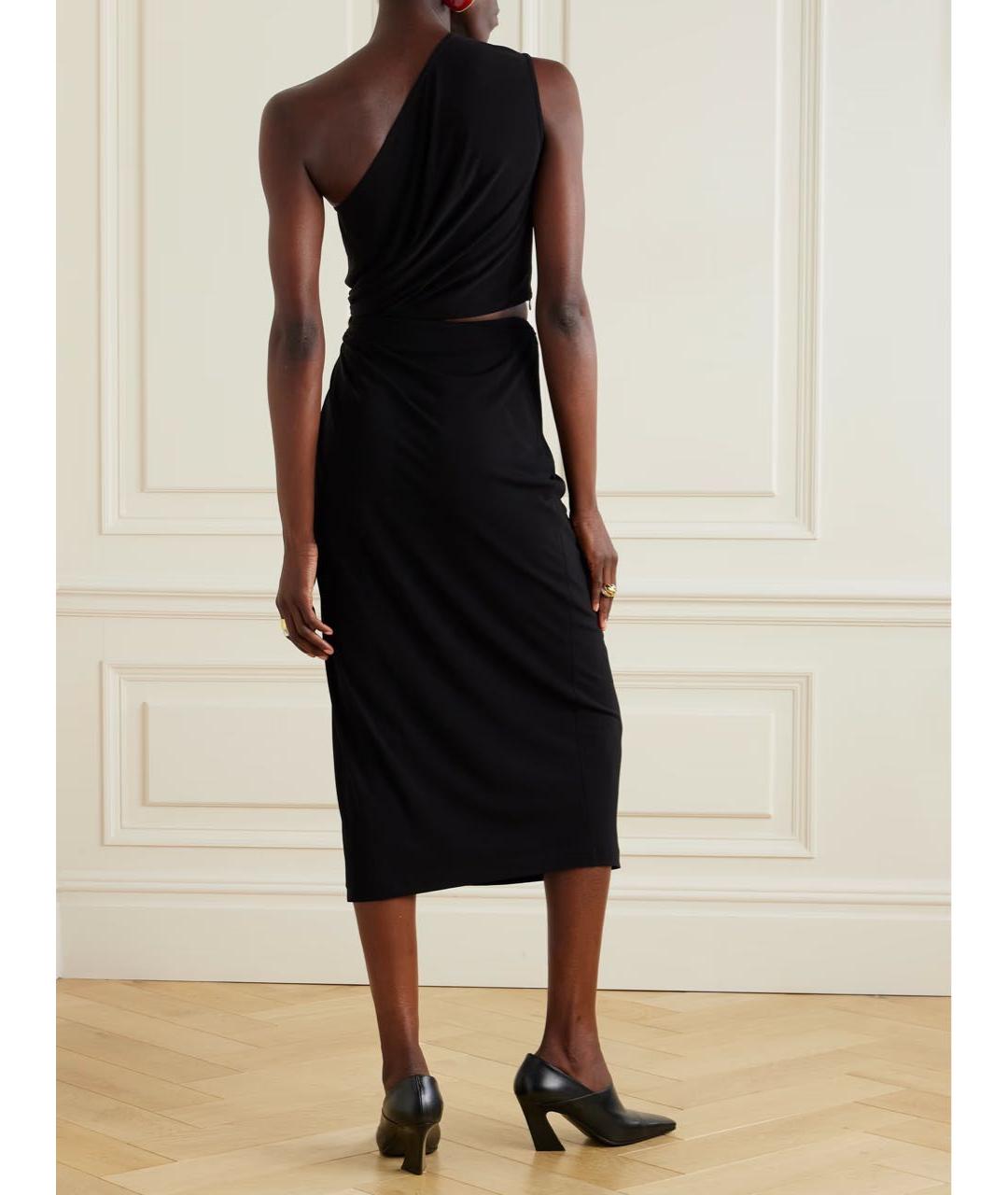 BOTTEGA VENETA Черное вискозное коктейльное платье, фото 5