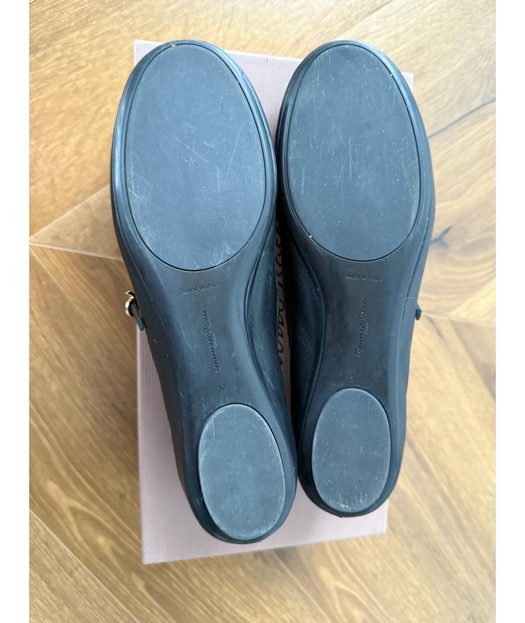 GIANVITO ROSSI Черные кожаные балетки, фото 6