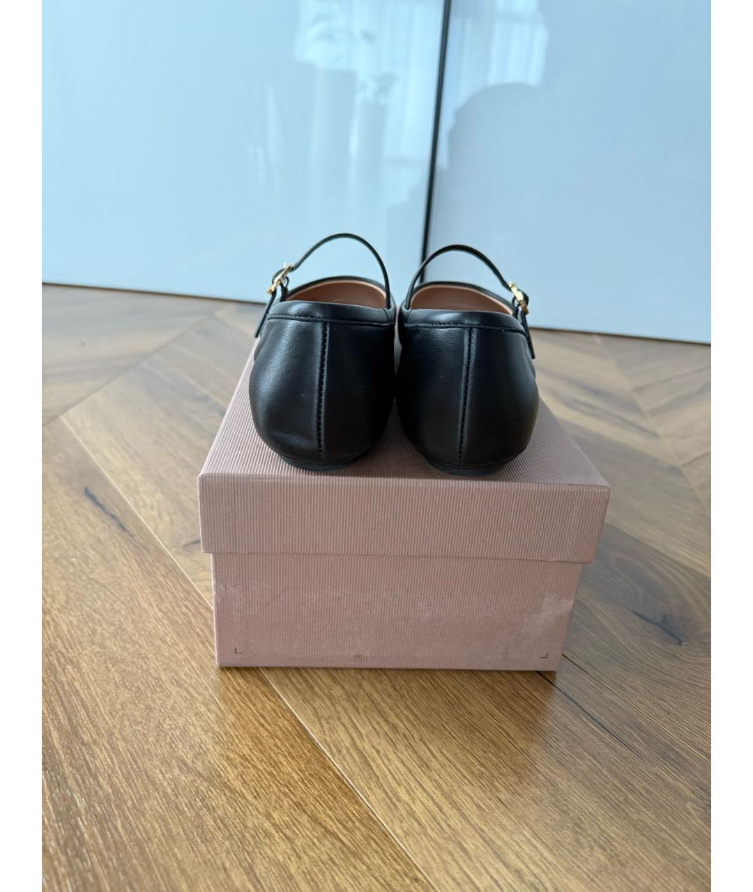 GIANVITO ROSSI Черные кожаные балетки, фото 4