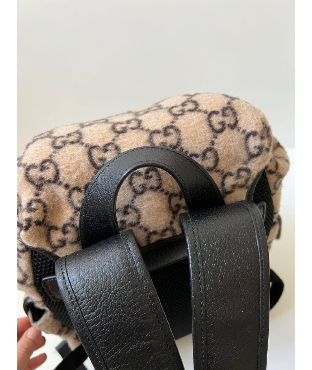 GUCCI Коричневый тканевый рюкзак, фото 8