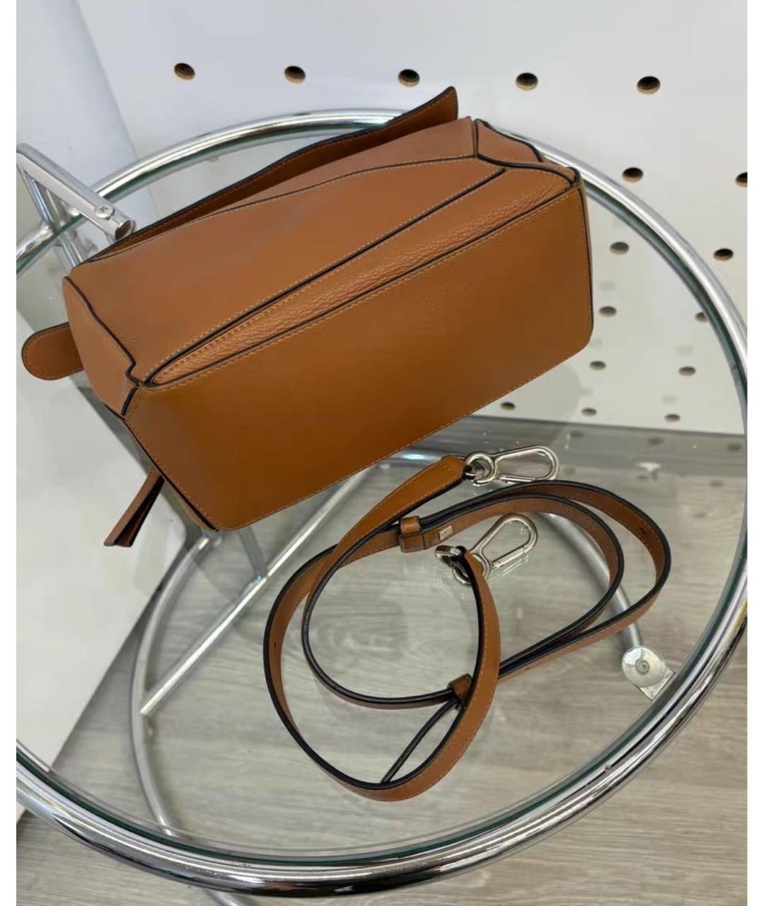LOEWE Коричневая кожаная сумка тоут, фото 5