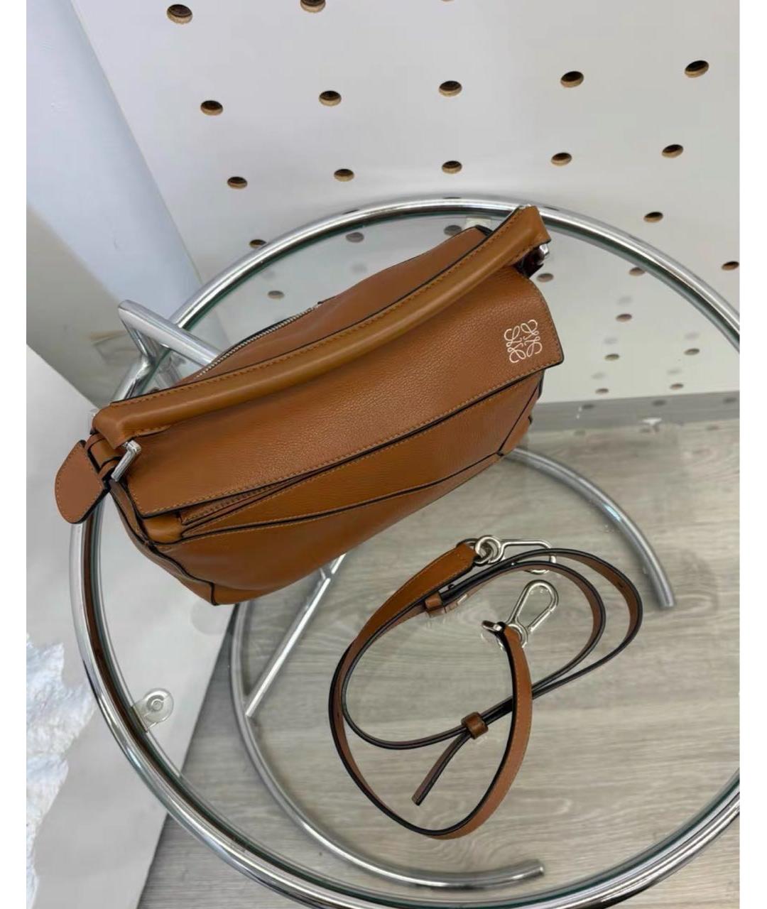 LOEWE Коричневая кожаная сумка тоут, фото 4