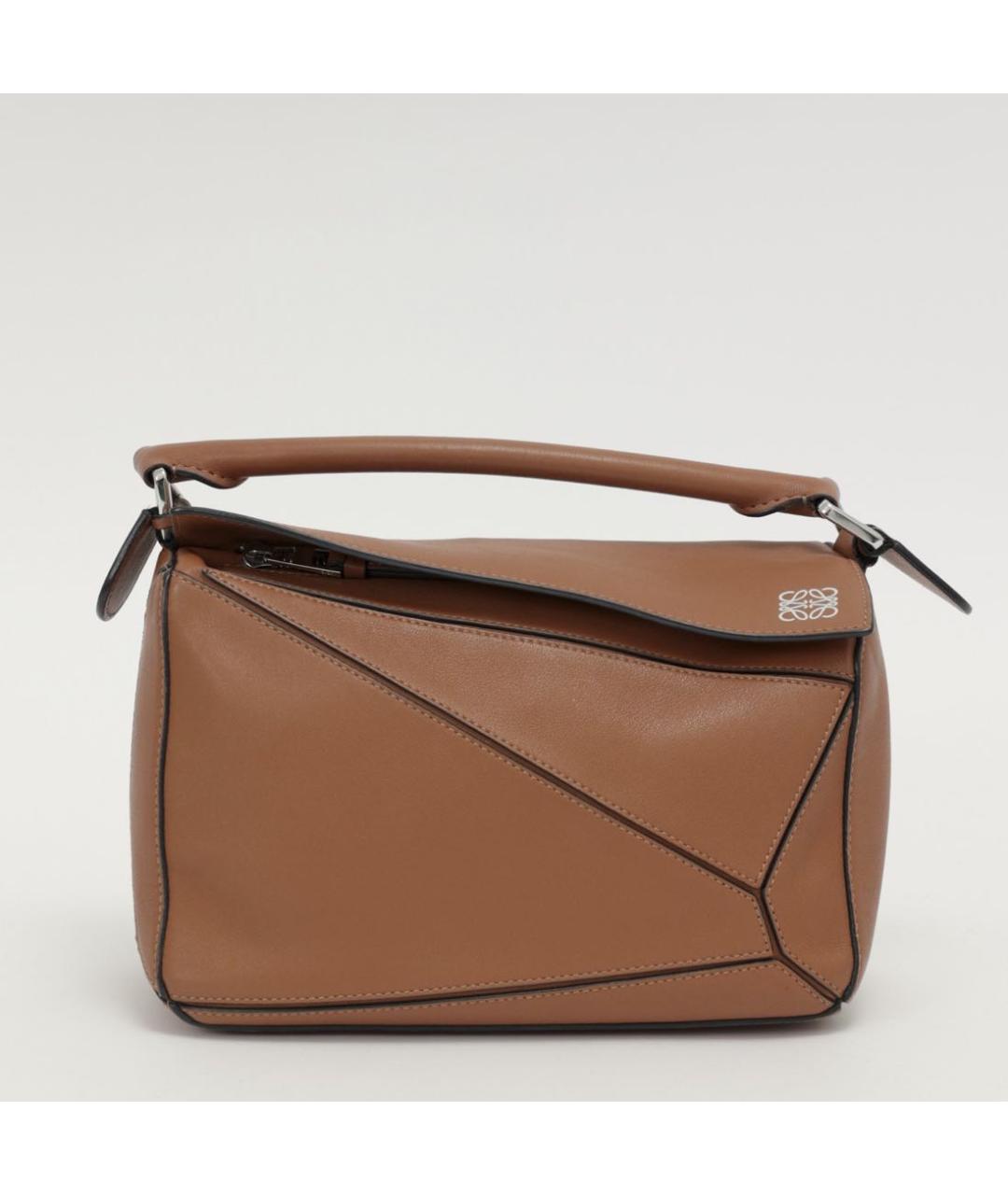 LOEWE Коричневая кожаная сумка тоут, фото 9
