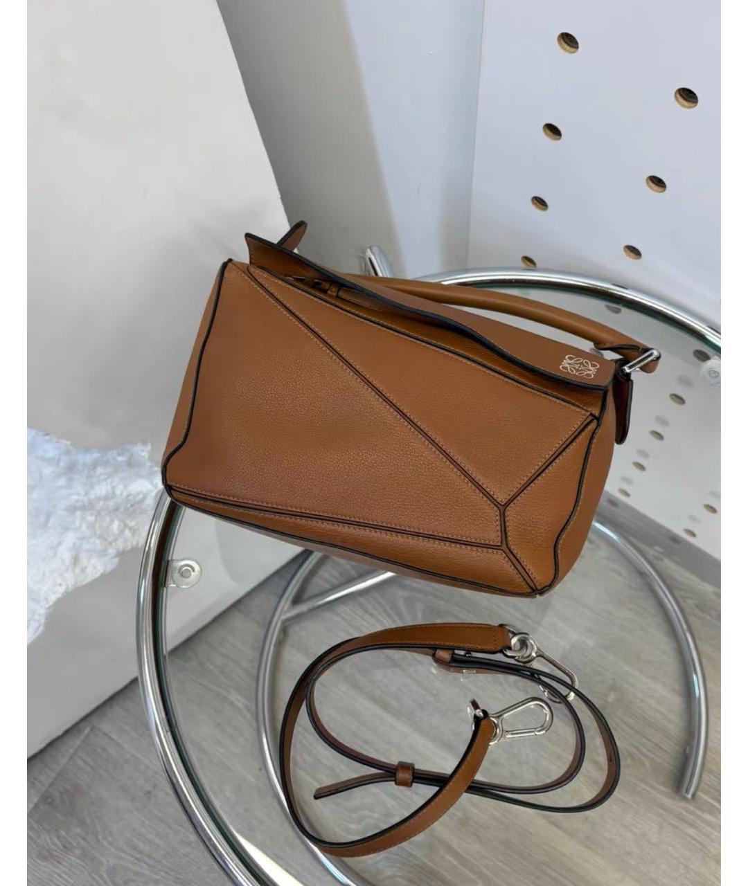 LOEWE Коричневая кожаная сумка тоут, фото 2