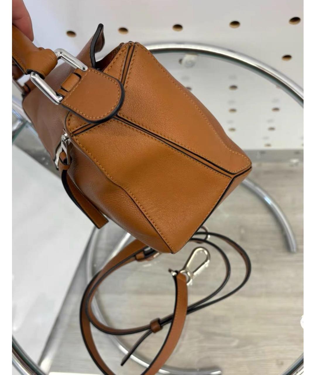 LOEWE Коричневая кожаная сумка тоут, фото 6