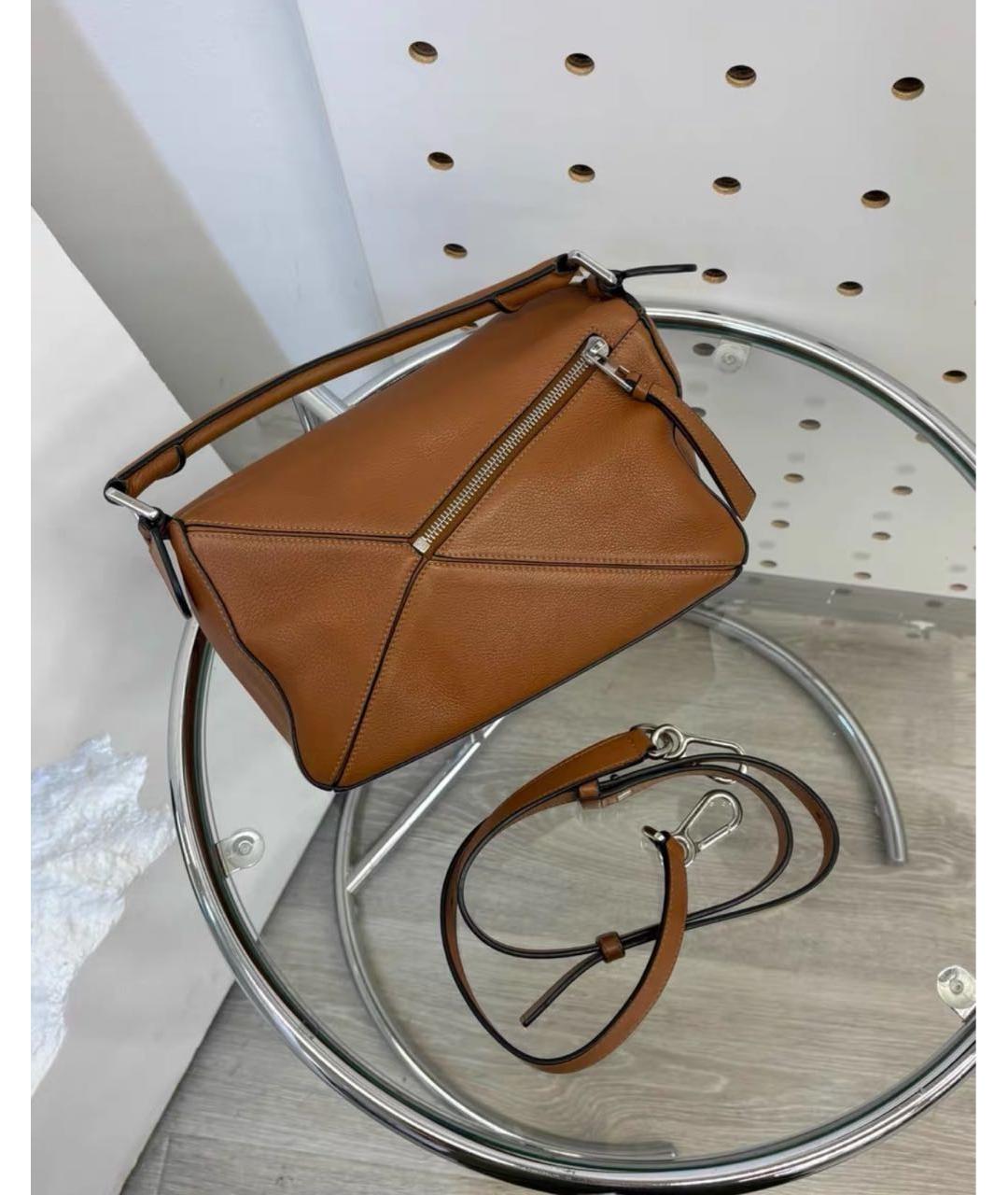 LOEWE Коричневая кожаная сумка тоут, фото 3