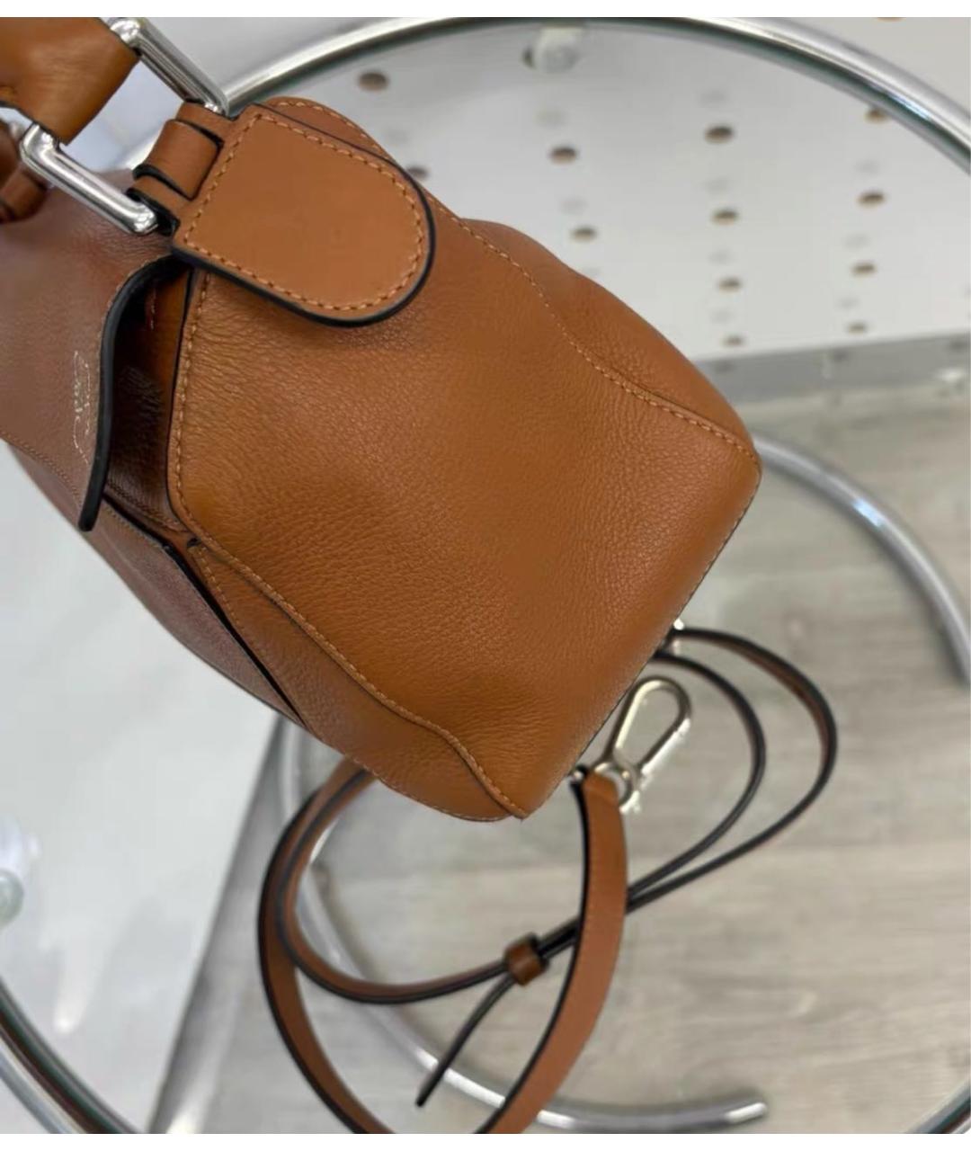 LOEWE Коричневая кожаная сумка тоут, фото 7