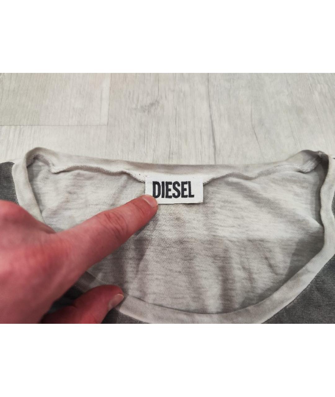 DIESEL Серая хлопковая майка, фото 3