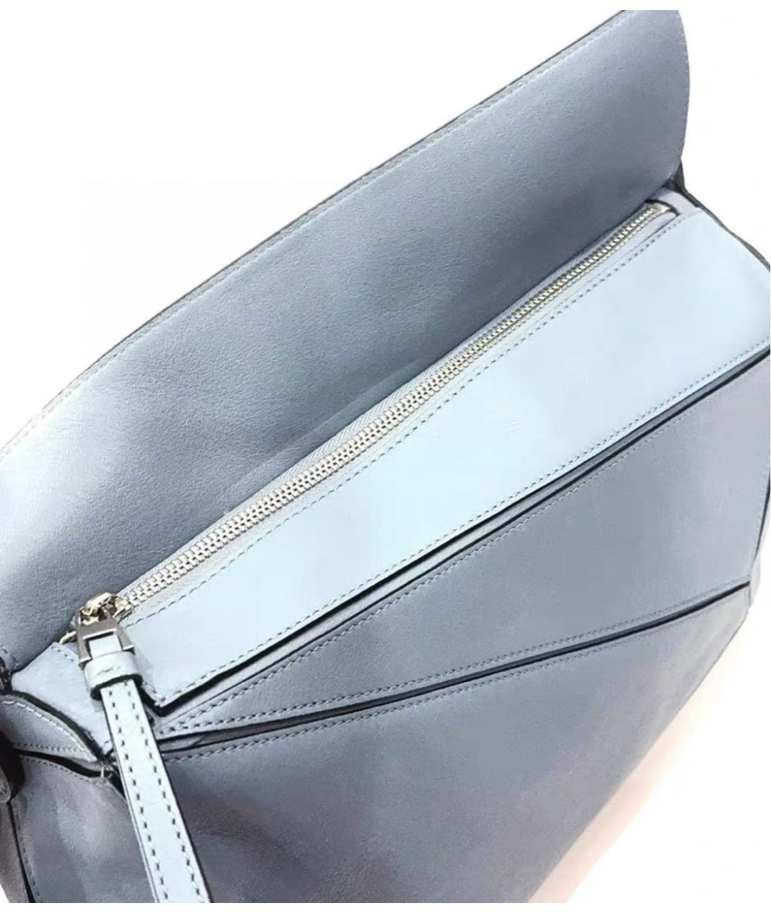 LOEWE Голубая кожаная сумка через плечо, фото 6