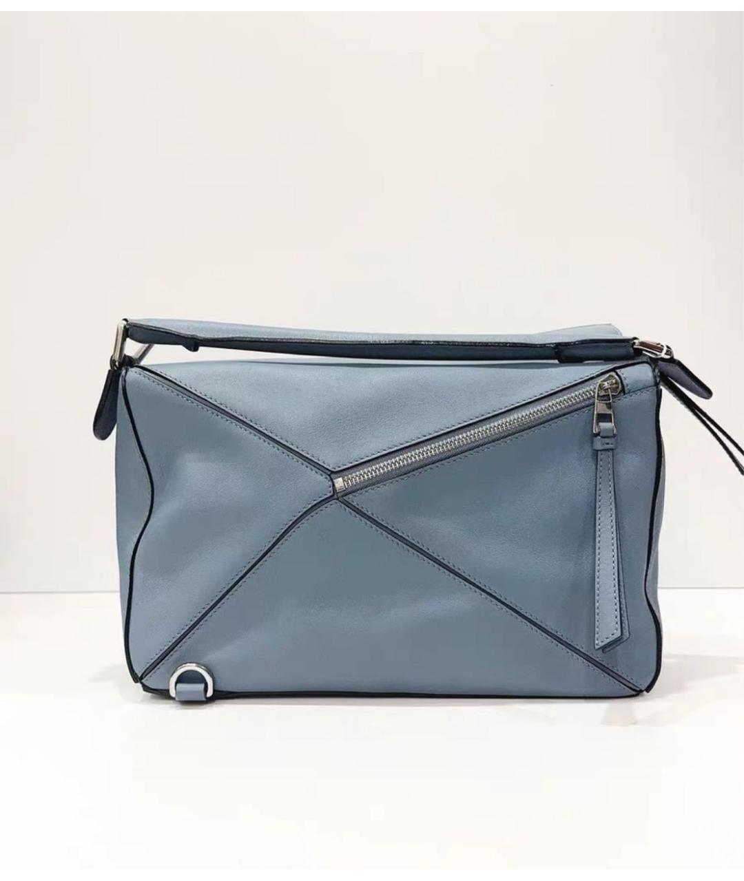 LOEWE Голубая кожаная сумка через плечо, фото 2