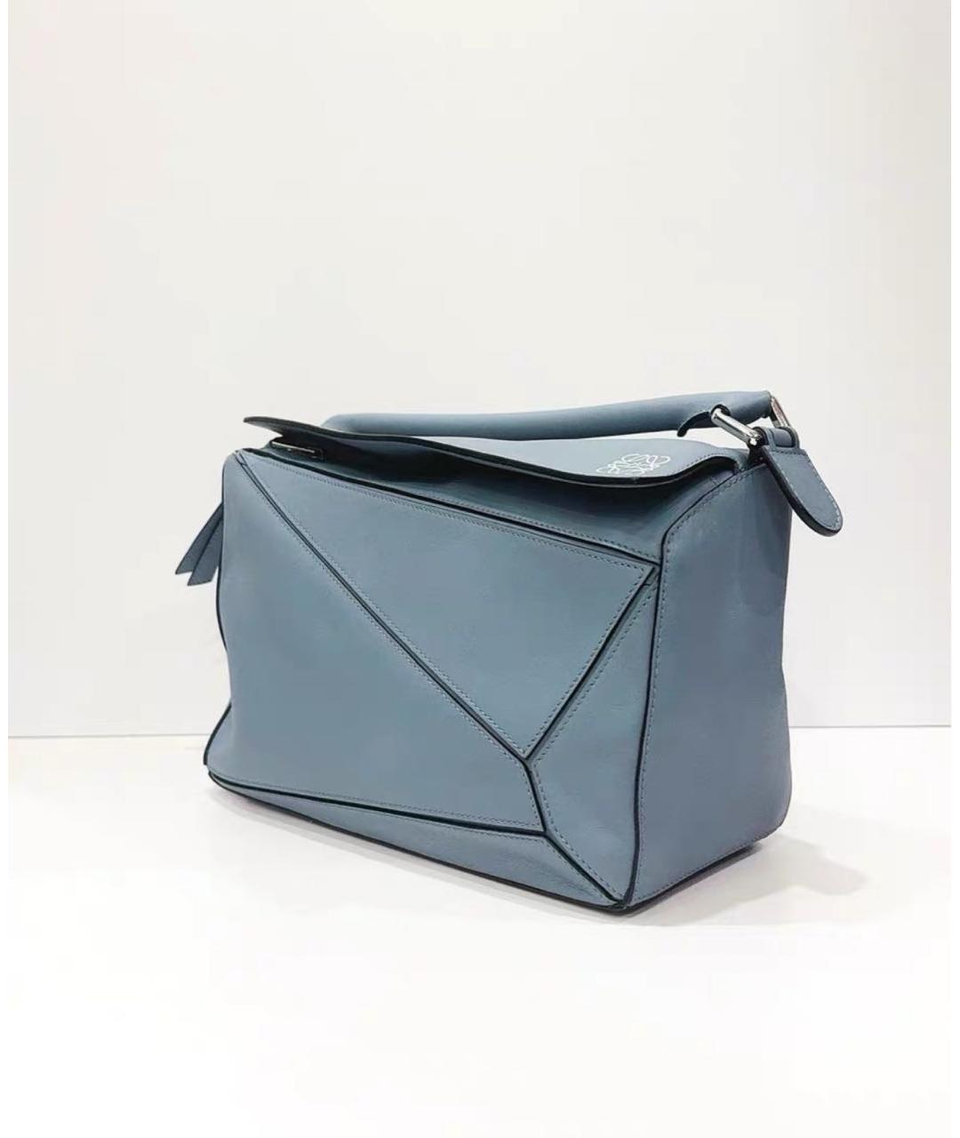 LOEWE Голубая кожаная сумка через плечо, фото 3