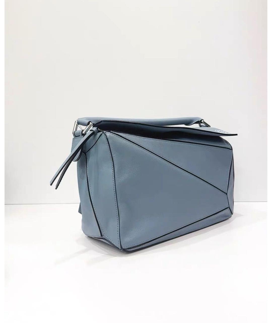 LOEWE Голубая кожаная сумка через плечо, фото 4