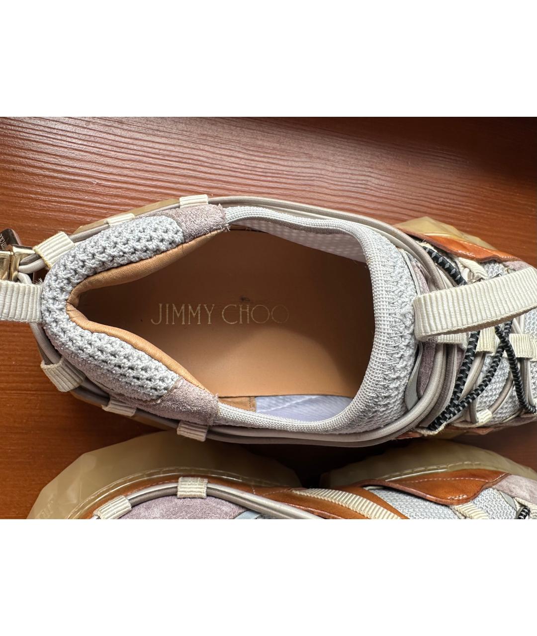 JIMMY CHOO Розовые синтетические кроссовки, фото 9