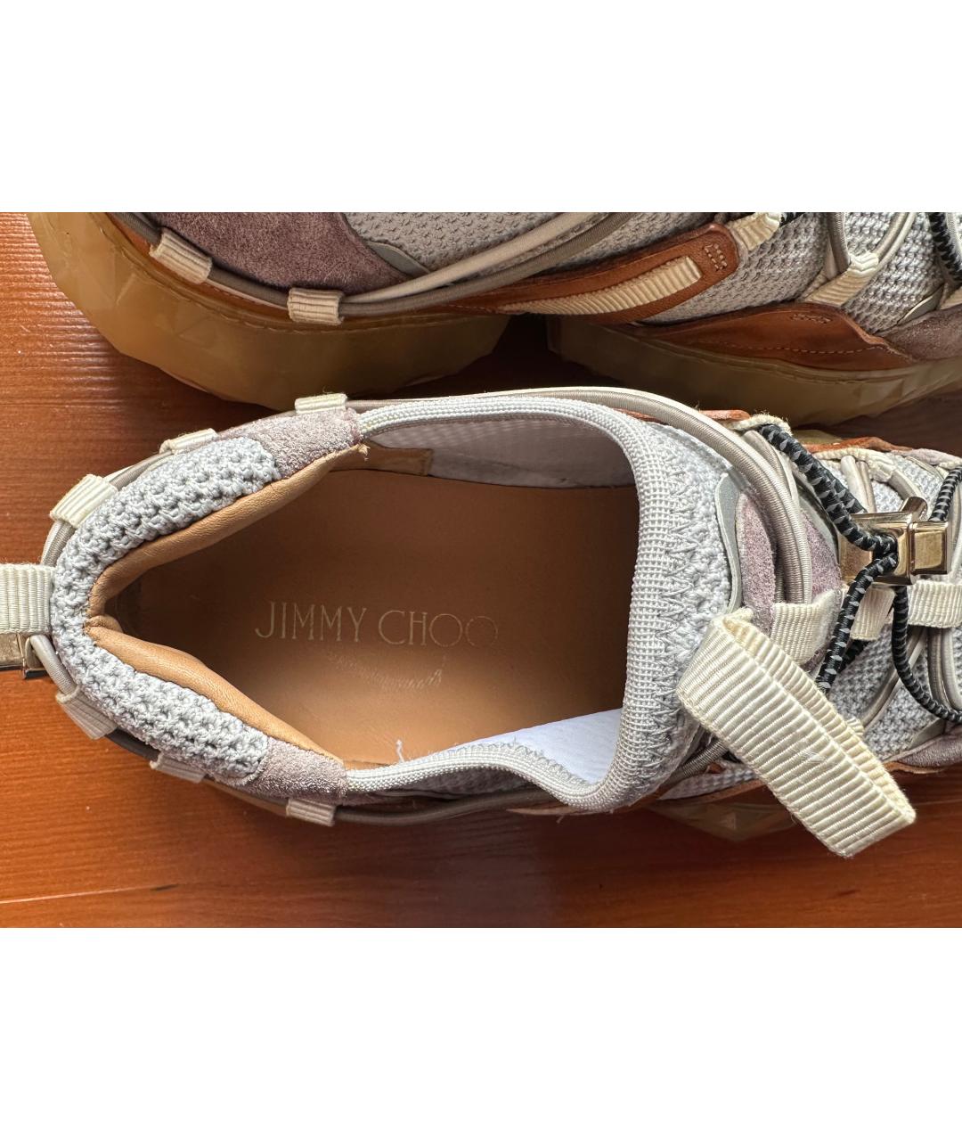 JIMMY CHOO Розовые синтетические кроссовки, фото 8