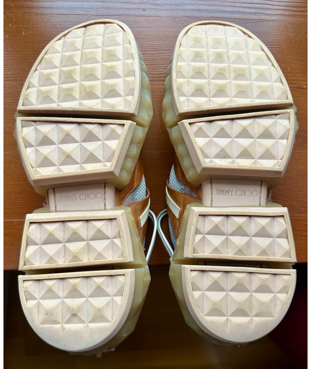 JIMMY CHOO Розовые синтетические кроссовки, фото 5