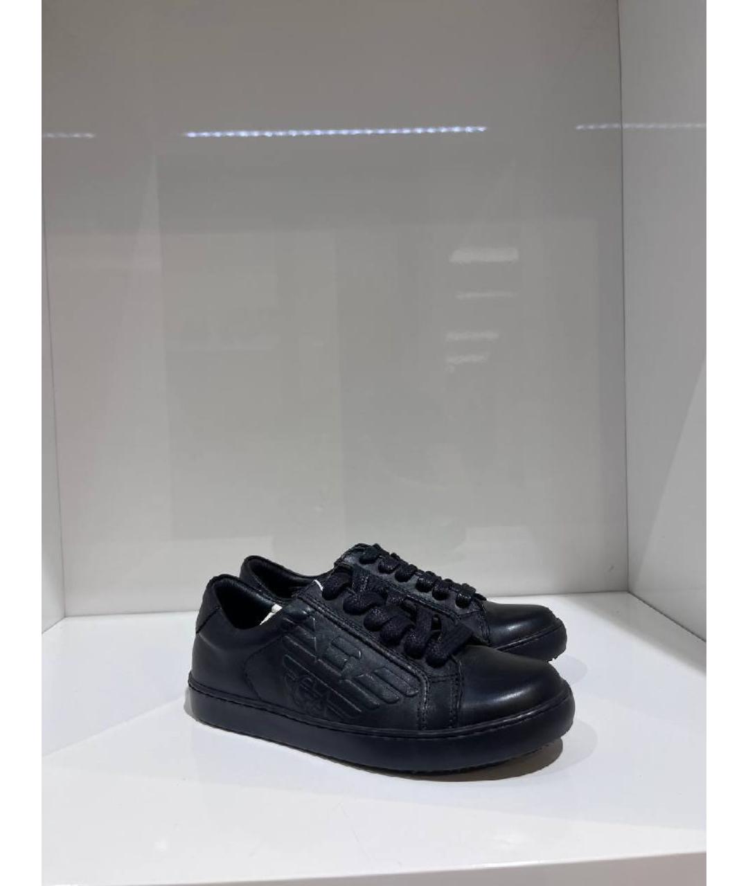 ARMANI JUNIOR Черные кеды, фото 3