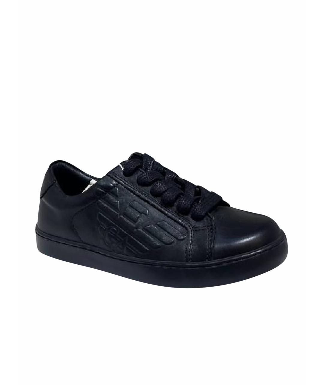 ARMANI JUNIOR Черные кеды, фото 1