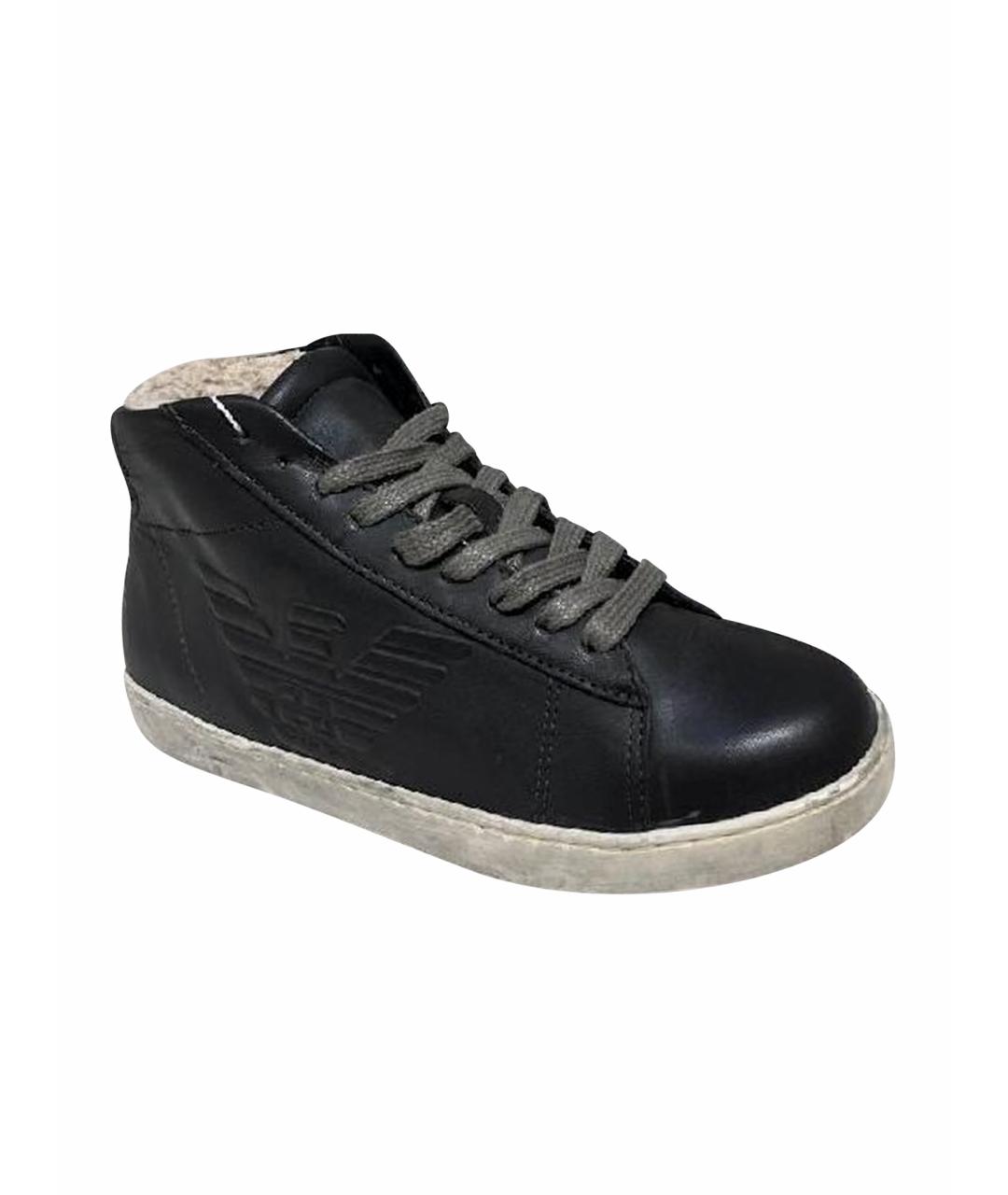 ARMANI JUNIOR Черные кеды, фото 1