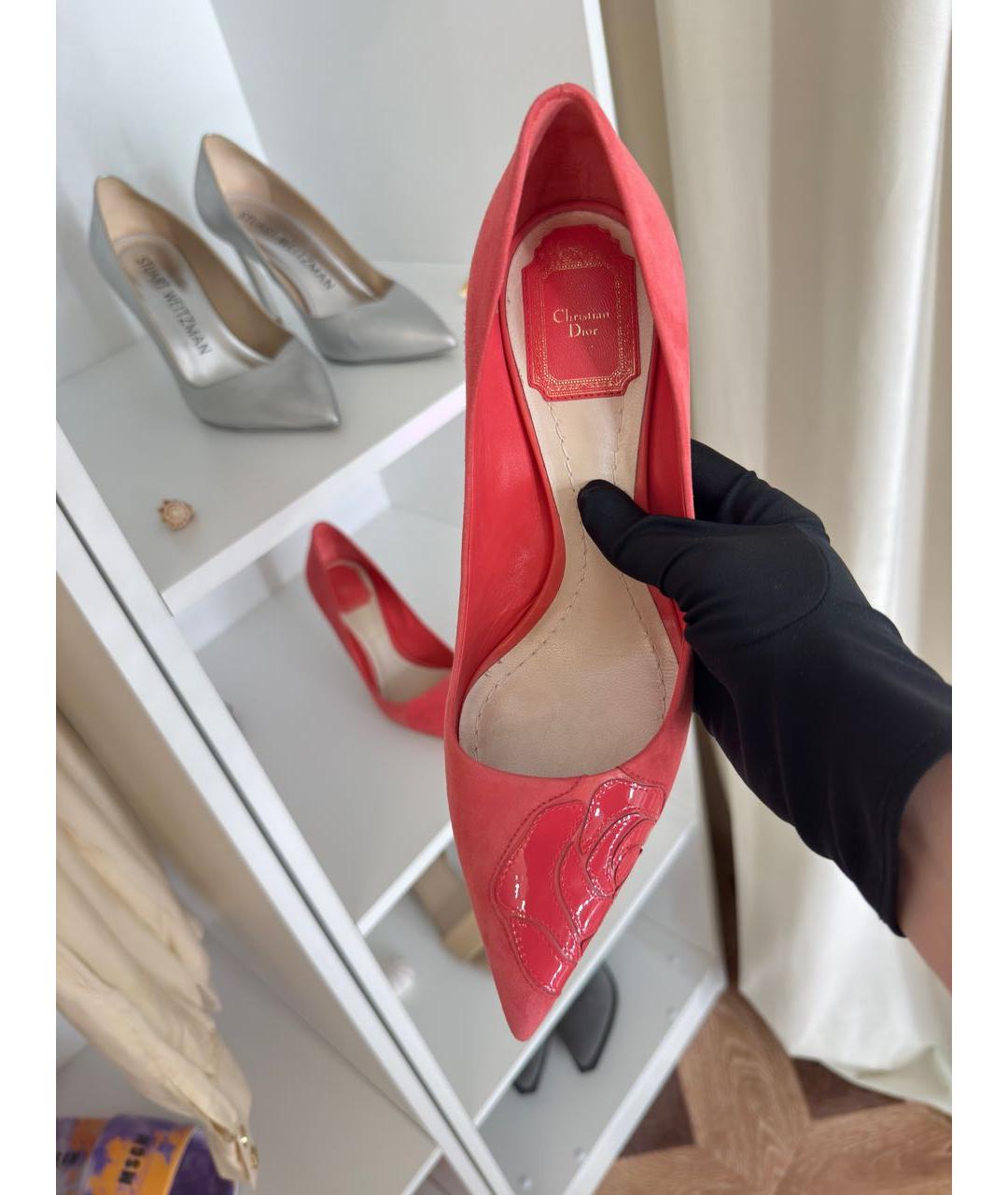 CHRISTIAN DIOR Розовые замшевые туфли, фото 3