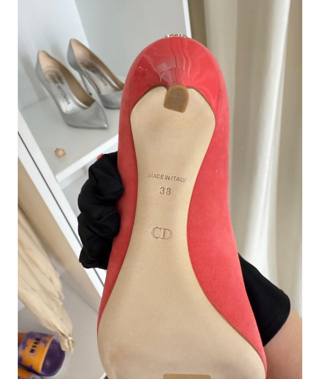 CHRISTIAN DIOR Розовые замшевые туфли, фото 7