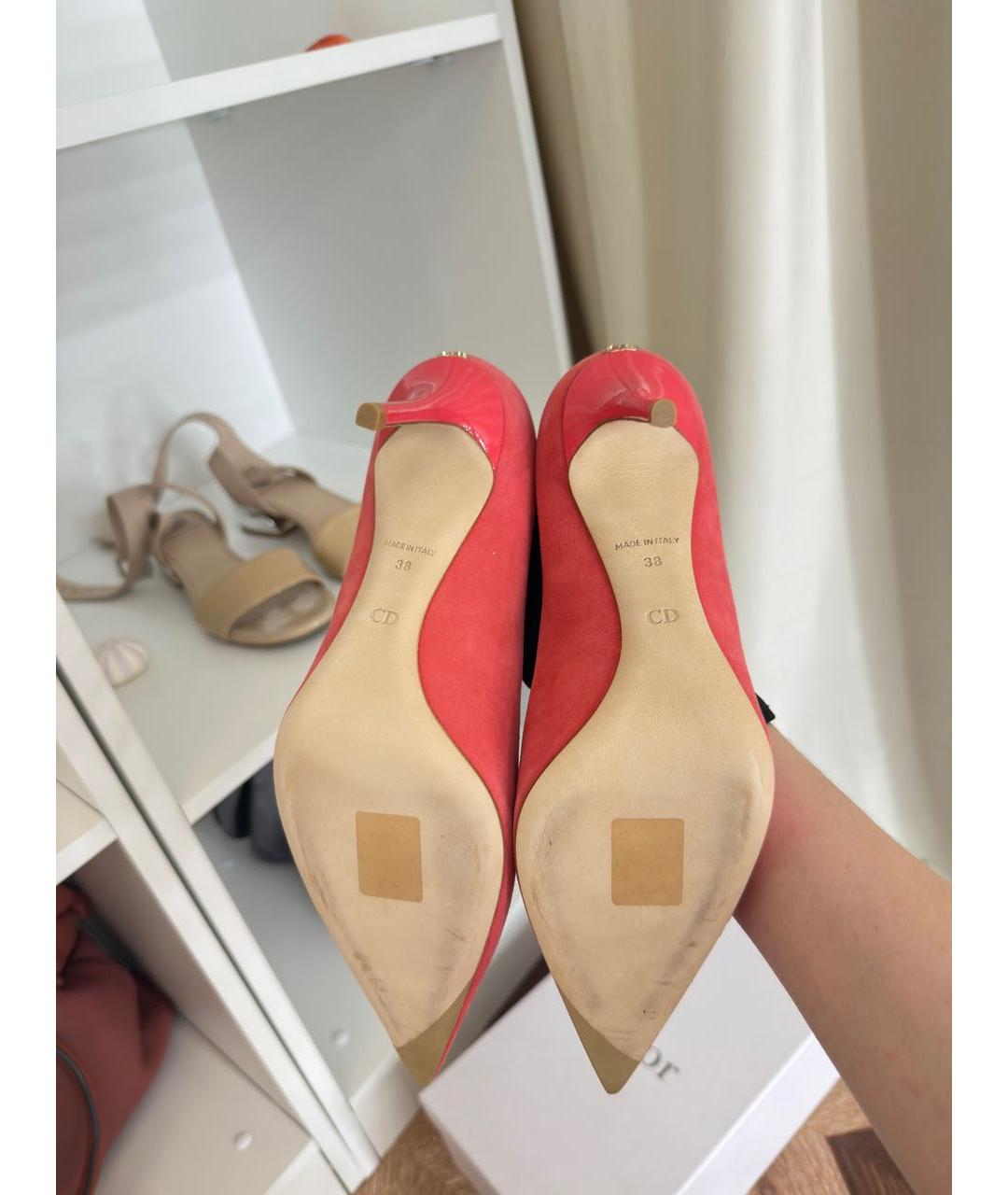 CHRISTIAN DIOR Розовые замшевые туфли, фото 5