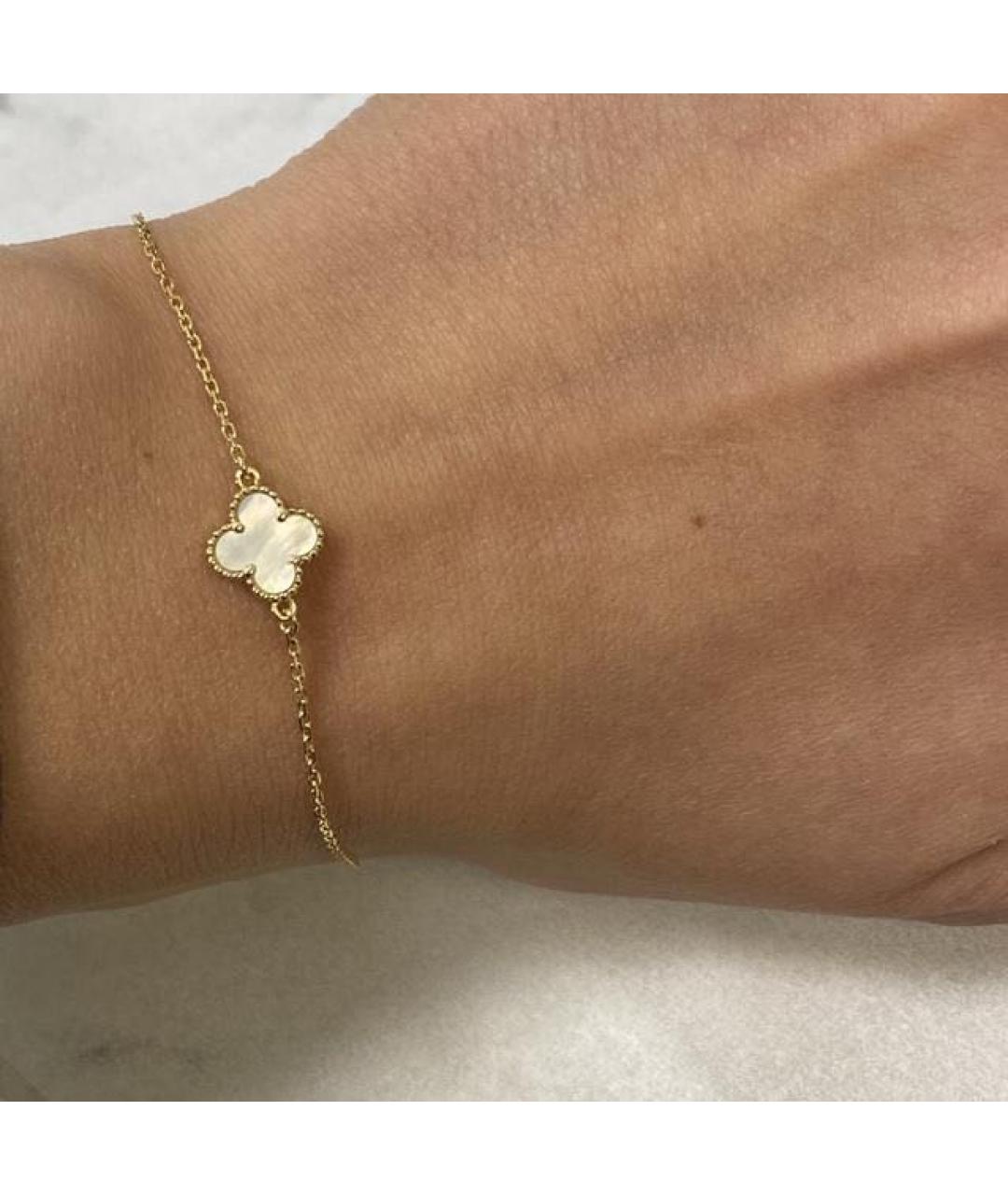 VAN CLEEF & ARPELS Белый браслет из желтого золота, фото 4