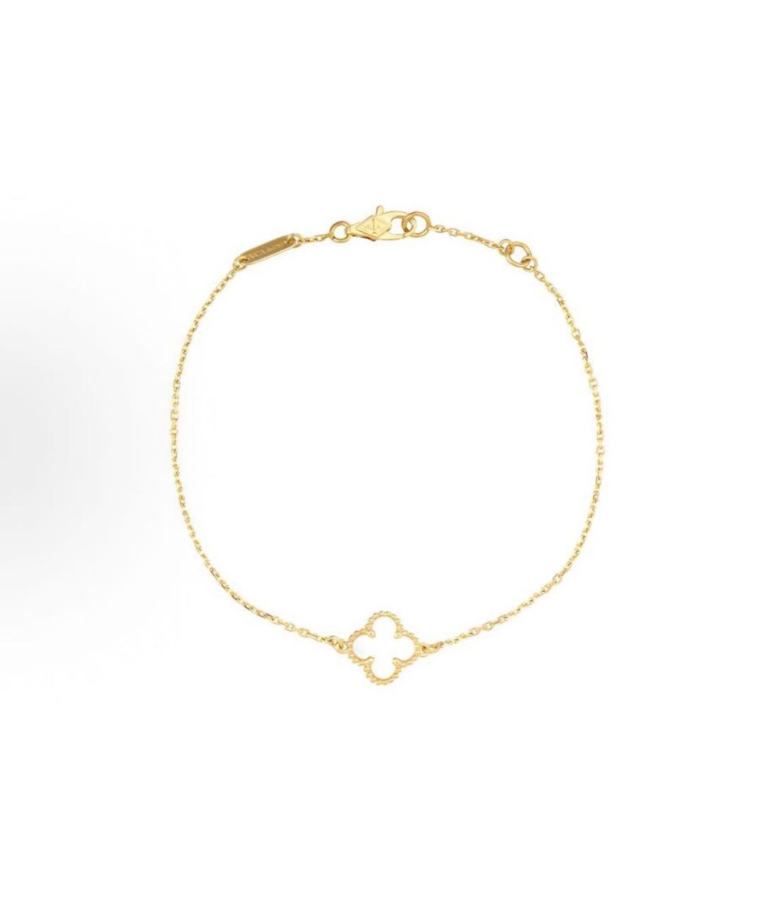 VAN CLEEF & ARPELS Белый браслет из желтого золота, фото 2