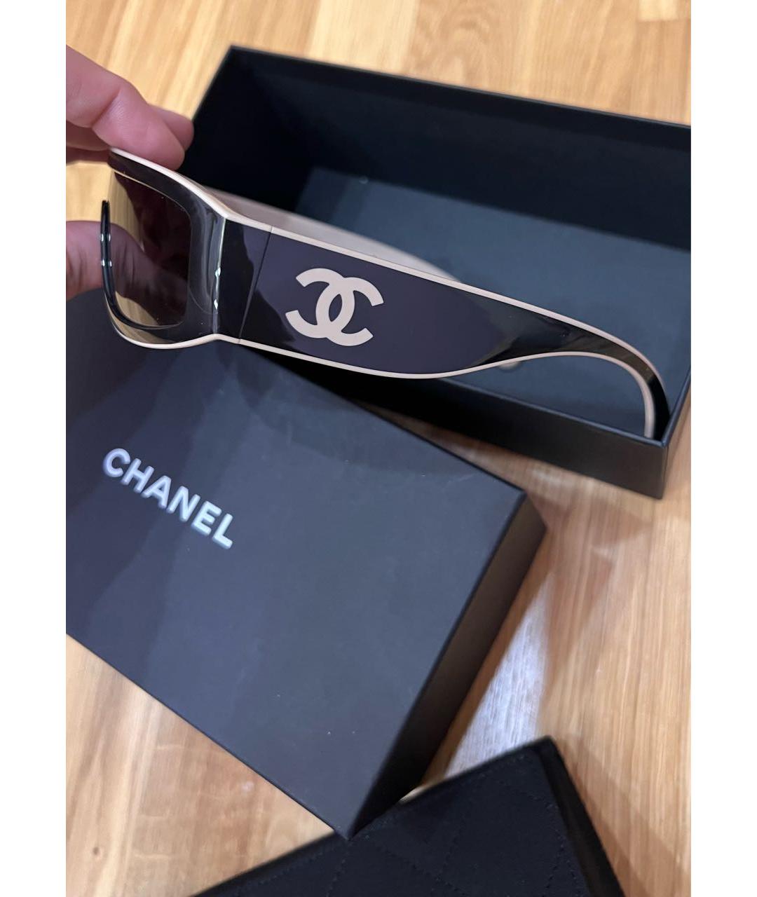 CHANEL Бежевые солнцезащитные очки, фото 4